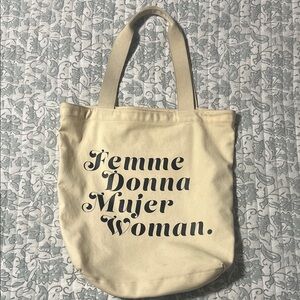 Banana Republic Cream Canvas Tote